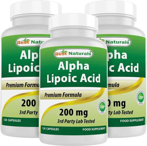 Best Naturals Ácido alfa lipoico 200 mg 120 cápsulas (120 unidades (paquete de 3))