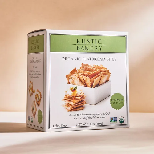 Miniatura 6 de Rustic Bakery Flatbread Bites 2 unidades – Sel Gris + Romero – Bocados de pan plano de masa madre hechos a mano – Galletas de salada marina