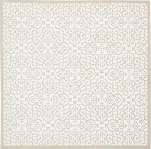 Miniatura 5 de Alfombra de Área de la Colección Rushmore de Unique Loom - Johnson (Corredor de 2' x 7' 3", Blanco Nieve/Beige)