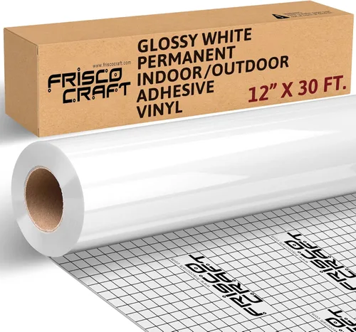 Miniatura 15 de Frisco Craft Rollo de vinilo permanente blanco mate, vinilo permanente para exteriores, resistente al agua y a la intemperie, con respaldo