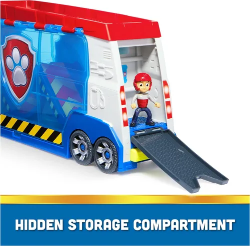 Miniatura 8 de PAW Patrol, vehículo transformable PAW Patroller con lanzadores de vehículos, luces y sonidos, figura de acción de Ryder y coche todo terreno