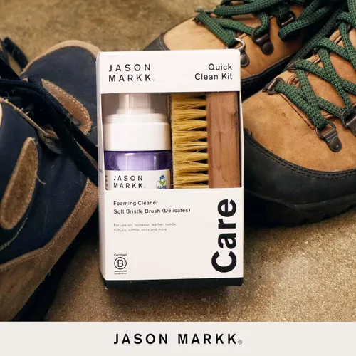 Miniatura 6 de Jason Markk Quick Clean & Suede - Kit de limpieza de 4 piezas, cepillo de gamuza y borrador de manchas, espuma lista para usar y cepillo delicado