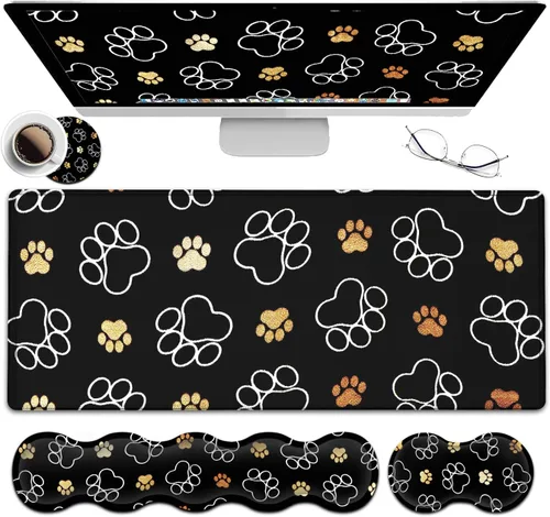 Miniatura 14 de Alfombrilla de mouse para juegos XXL, alfombrilla de escritorio grande Ouija Board Witch extendida, alfombrilla de mouse de goma antideslizante