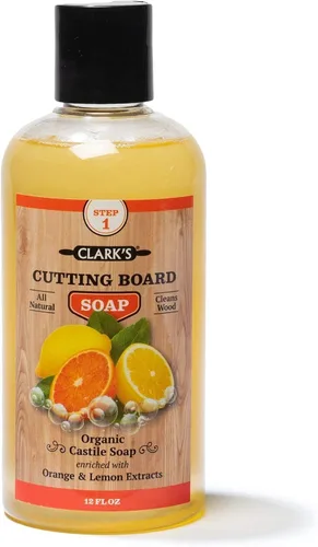 Miniatura 2 de CLARK'S Cepillo de jabón y exfoliante para tabla de cortar de Limpia tus tablas de cocina, cuencos, encimeras y utensilios de forma natural A base