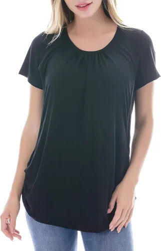 Miniatura 3 de Smallshow - Camisa de lactancia para maternidad, manga corta, modal, para mujer
