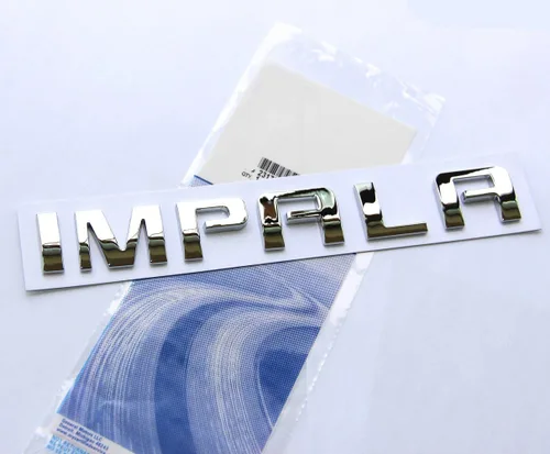 Miniatura 5 de 1x Emblema de Placa de Identificación Impala Negro OEM Letras Logo 3D Insignia Brillante Compatible con Impala 22743583 (Negro)
