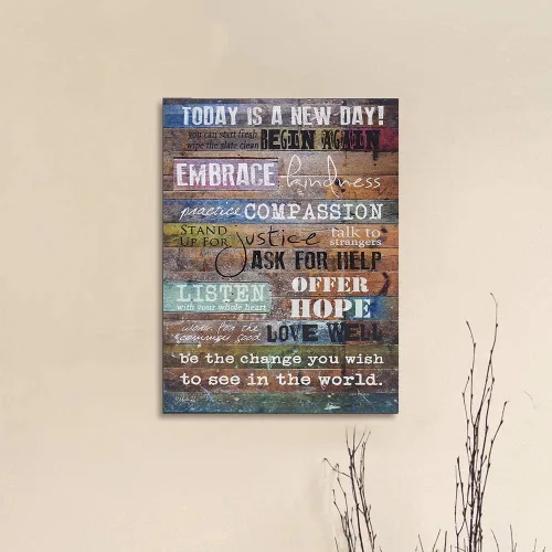 Miniatura 7 de Marla Rae cartel artístico de pared Today is a New Day (versión inglés), 16 x 12 pulgadas