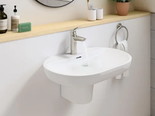 Miniatura 2 de GROHE 23990EN3 Eurosmart, grifo de baño de tamaño M de un solo orificio con un solo orificio 1.2 GPM, níquel cepillado