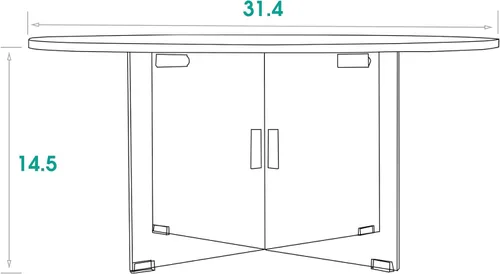 Miniatura 2 de ivinta Mesa auxiliar redonda con patas de cristal, mesa central pequeña con patas en forma de X para sala de estar, dormitorio, oficina, COFF-85