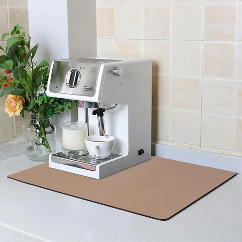Miniatura 16 de ZLR Tapete de barra de café para encimeras (12 x 16 pulgadas, pequeña), tapete para secar platos absorbente que oculta las manchas para máquinas