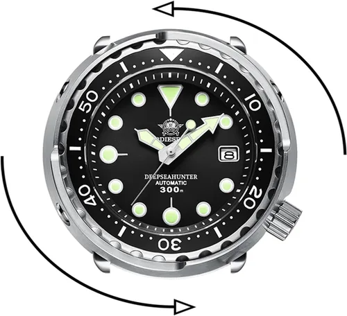 Miniatura 2 de ADDIESDIVE Diver Watches for Men, 47.5MM Automatic Wristwatch Nh35 Waterproof 300M Luminescent Chromalight Dial, My-H5