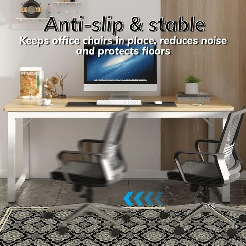Miniatura 3 de Tapete para silla de oficina para suelo de madera dura, 36 x 48 pulgadas, tapete antideslizante para silla de escritorio para suelos duros, alfombra