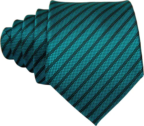 Miniatura 271 de Barry.Wang Juego de corbatas para hombre, corbata de seda a rayas, tejido a cuadros, gemelos formales, negocios, boda