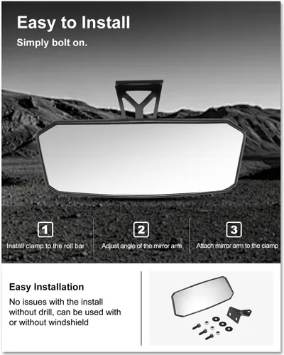 Miniatura 7 de KIWI MASTER Espejo retrovisor central para Can-Am Commander 2021-2026, accesorios Can-Am Maverick Sport/Trail 2018-2026, repuesto OEM 715004924