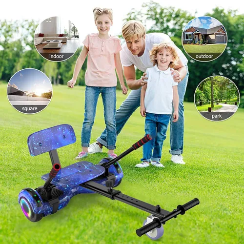 Miniatura 6 de LIEAGLE Scooter with Seat Attachment, 6.5" Scooters Go Kart Combo with Colorful LED Lights & Bluetooth, for Kids Boys Girls Adults All Ages 6.5