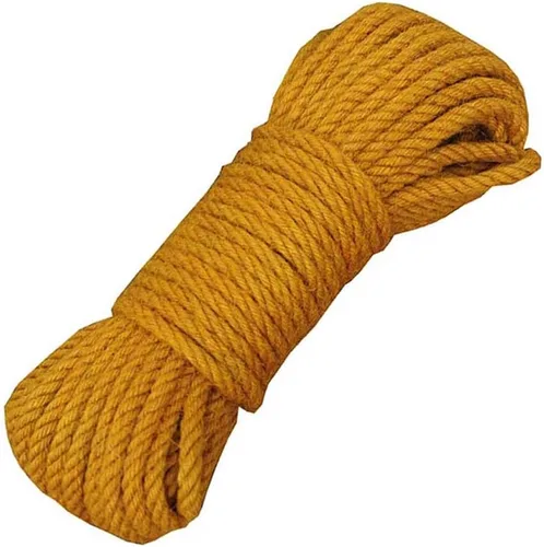 Cuerda de yute amarilla ecológica para manualidades, agrupación de jardinería, 0.236 in x 65.6 ft (1/4 pulgadas x 65 pies)