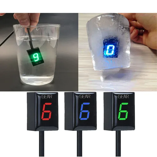 Miniatura 6 de Impermeable 1-6 velocidades LED Indicador digital de engranajes Medidor de pantalla para Yamaha FZ6 FZ6R FZS600 FZS1000 Fazer XJ6 YZF-R6 R6S R1 FZ8