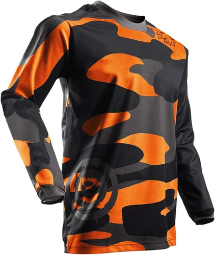 Camisetas de ciclismo de montaña para hombre, manga larga, MTB Off-Road Motocross Jersey de secado rápido y absorbe la humedad
