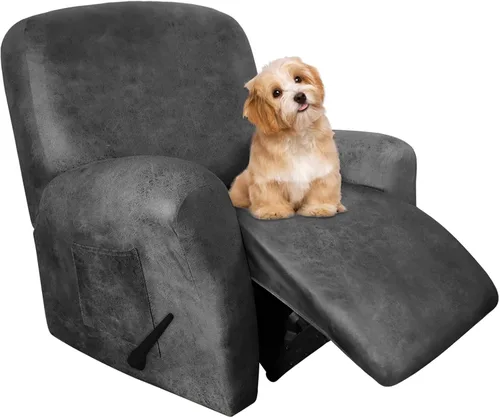 Miniatura 60 de molasofa Fundas de cuero para sillas reclinables, fundas para sillas reclinables grandes para silla reclinable, 4 piezas, fundas lavables que se
