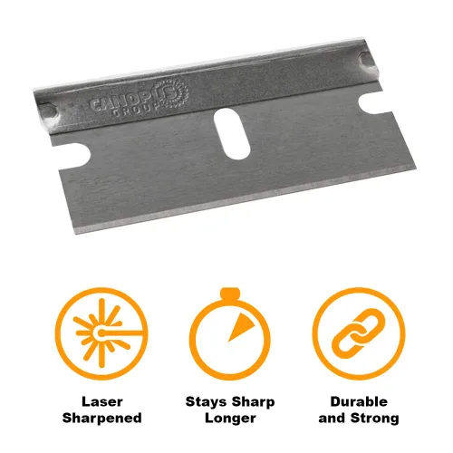 Miniatura 8 de CANOPUS Cuchillas de afeitar industriales de un solo filo, 100% fabricadas en Estados Unidos, maquinillas de afeitar de borde recto resistentes
