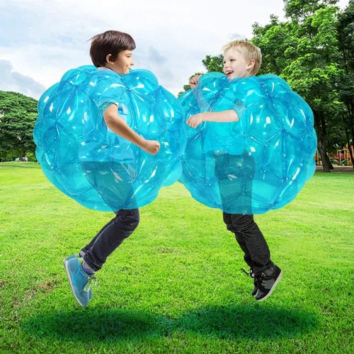 Miniatura 13 de SUNSHINEMALL Paquete de 2 bolas inflables de parachoques para niños, bolas gigantes de zorb, bolas de sumo para hámster humano, bolas de burbujas
