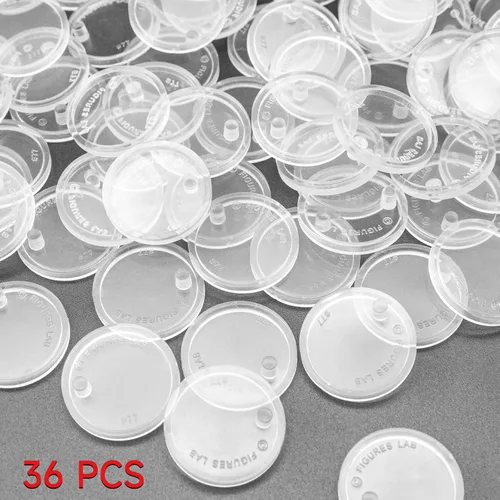Miniatura 2 de SIXPOINTS 36 piezas de base redonda transparente compatible con figuras de acción de películas de Star Wars vintage de 3.75 pulgadas, disco de 0.984