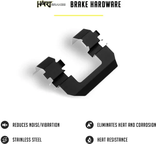 Miniatura 6 de Hart Brakes Kit de frenos y rotores traseros delanteros Pastillas de freno delanteras y traseras Rotores y pastillas de freno Pastillas