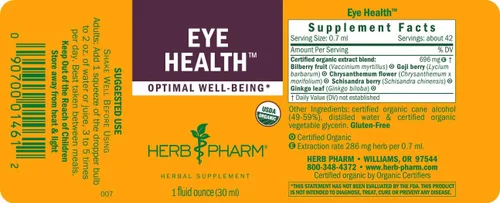 Miniatura 6 de Herb Pharm Eye Health Fórmula herbaria líquida con extracto líquido de arándano y goji - 1 onza