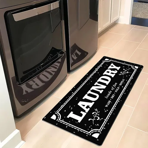 Miniatura 11 de Alfombra de cocina de 20 x 48 pulgadas, antigüedad, antideslizante, alfombra de goma natural duradera para cocina