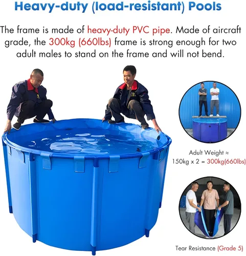 Miniatura 5 de Piscina infantil sobre el suelo, redonda ovalada de verano para bebés, niños y adultos, 3.3 ft/6.6 ft/9.8 ft/13.1 ft/16.4 ft/19.7 ft/23.0 ft/26.2