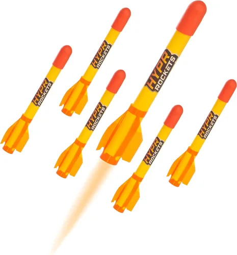 Miniatura 8 de Flybar Hypr - Lanzacohetes para niños, diseño patentado, alcanza hasta 500 pies, paquete doble con 2 lanzadores y 4 cohetes, conectable, juguetes
