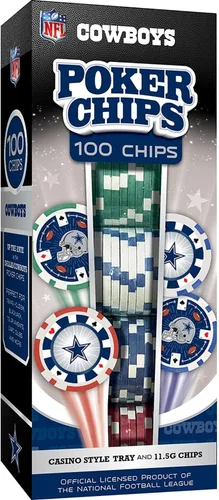 Miniatura 16 de Masterpieces Casino - NFL Buffalo Bills - Juego de fichas de póquer de alta calidad de 100 piezas con bandeja