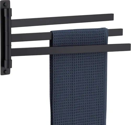 Miniatura 11 de KOKOSIRI Toallero giratorio para toallas de mano, barras oscilantes para baño, cocina, acero inoxidable de níquel cepillado B5007BR-A2
