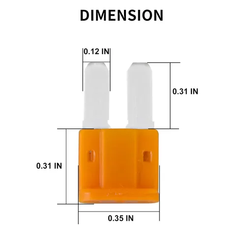 Miniatura 4 de Kit de fusibles MuHize Micro2 - 35 piezas de fusibles Micro2 tipo cuchilla (5A, 7.5A, 10A, 15A, 20A, 25A, 30A) con herramienta extractora