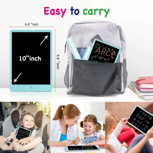 Miniatura 7 de ORSEN Tableta de escritura LCD de 10 pulgadas para niños, almohadilla de dibujo colorida y juguete educativo, regalo para niños y niñas de 3 a 6 años