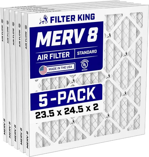 Miniatura 128 de Filter King Filtro de aire de 5.5 x 29.5 x 1 (MERV 8) (paquete de 5) filtros de horno de CA para control de polvo y alergias, fabricados en EE. UU.