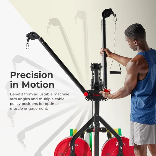 Miniatura 3 de Sunny Health & Fitness Multifuncional todo en uno Pully Cable Home Gym - Entrenador funcional completo Sistema de entrenamiento compacto SF-HG92401