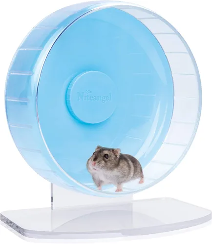 Miniatura 27 de Niteangel - Ruedas de ejercicio supersilenciosas para hámster, con soporte ajustable, para ratones, jerbos u otros animales pequeños
