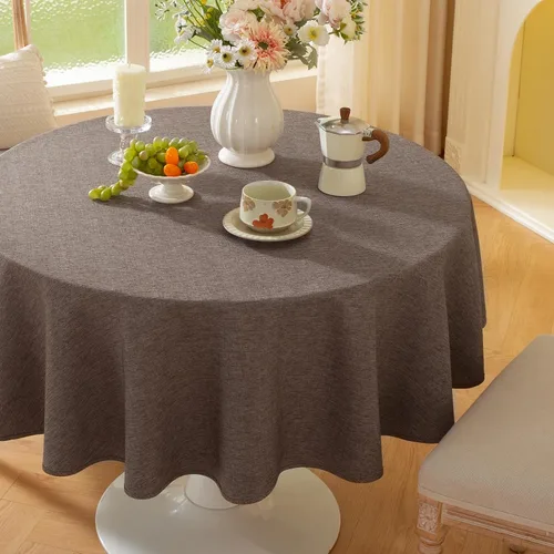 Miniatura 22 de Laolitou - Mantel cuadrado de lino impermeable texturizado negro, manteles lavables sin arrugas a prueba de derrames para mesa de comedor
