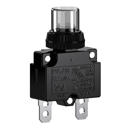 Miniatura 6 de Disyuntores de 3 Amperios Protector de Interruptor de Sobrecarga Térmica Serie 88 Restablecimiento Manual con Botón Pulsador con Terminales