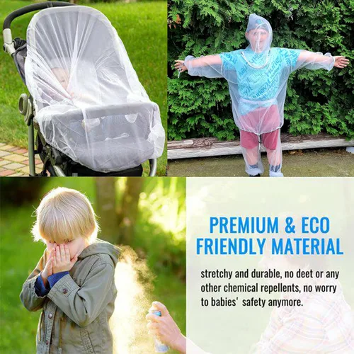 Miniatura 4 de No-See-Ums - Mosquitera para cochecito, malla de 2000 agujeros de malla de tamaño universal, sin productos químicos nocivos y transpirable para Gris