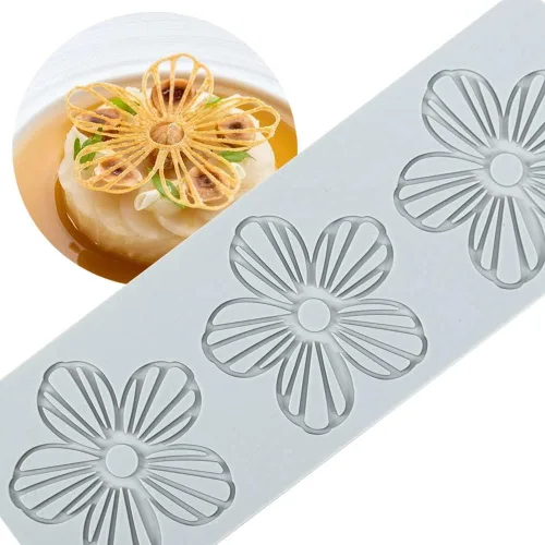 Miniatura 6 de TUKE Moldes de encaje para decoración de pasteles, moldes de silicona de hojas 3D para hornear moldes de gomitas, moldes de fondant de arcilla