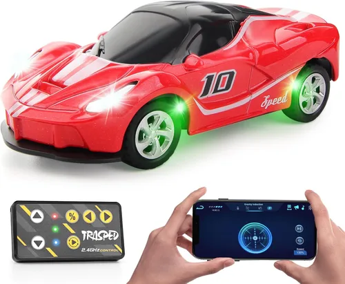 Miniatura 9 de SASBSC 1/64 Mini auto a control remoto de juguete para niños de 4 a 7 años de 8 a 12 años, 2.4 GHz con aplicación pequeña y autos de control remoto