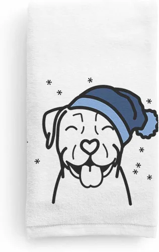 Miniatura 24 de Inkopious Gorro de invierno Airedale Terrier Toalla de mano decorativa - Decoración navideña para el hogar