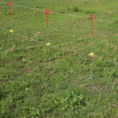 Miniatura 6 de Aislador de poste redondo apretado de tornillo de 25 piezas, aislamiento eléctrico de sujeción de alambre de cerca, traje de dos piezas (amarillo)