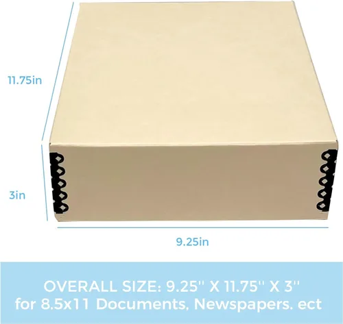 Miniatura 126 de Lineco Archival Caja de almacenamiento para impresión de 13x19 pulgadas, diseño frontal abatible, 13 1/2 x 19 1/2 x 3 pulgadas, color exterior: negro