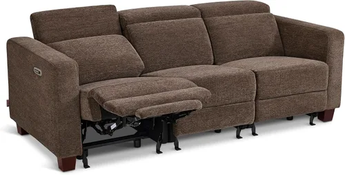 Miniatura 13 de MCombo Sofá Reclinable de 88.6'', Sofá Reclinable Eléctrico Wall Hugger con Reposacabezas Ajustable, Puertos de Carga USB A y C, Patas de Madera