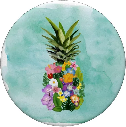 Miniatura 3 de Piña Playa Tropical Food Beachy Gift Mint PopSockets intercambiables PopGrip