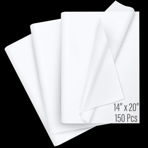 Miniatura 19 de Sanzix - 150 hojas de papel de seda kraft a granel de 14x20 pulgadas - Papel de regalo marrón para bolsas de regalo, boda, cumpleaños y Papel kraft