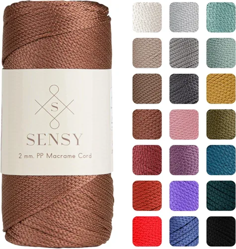 Miniatura 31 de Sensy Premium Cuerda de Poliéster de 2mm 251 Yardas Cuerda de Polipropileno 100% Cordón de Macramé 2mm Cordón para Bolsa de Ganchillo Cuerda